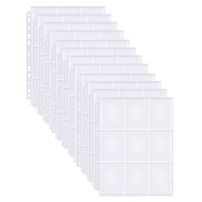 Afbeelding van 540 kaarthoezen, RISVOWO map kaarten, 30 dubbele pagina&#039;s, transparant, ruilkaarthoezen, opbergspel, collectie voor basketbal/voetbal, kaarthouder