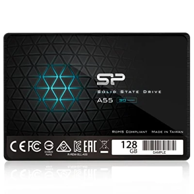Afbeelding van Silicon Power SSD 128 GB 3D NAND A55 SLC Cache Performance Boost 2,5 inch SATA III 7 mm (0,28 inch) Interne Solid State schijf