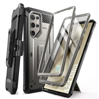 Afbeelding van Supcase i Blason Unicorn Beetle Pro Case voor Samsung Galaxy S24 Ultra Lichtgrijs