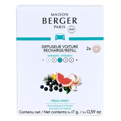 Afbeelding van Maison Berger Navulling Autoparfum Fresh Spirit 2 stuks