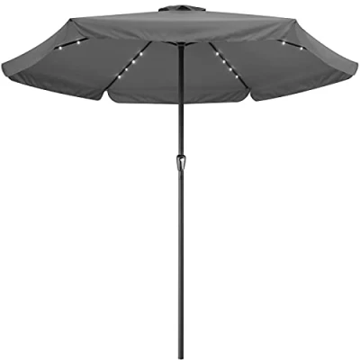 Afbeelding van Kingsleeve Parasol LED verlichting 330 cm Solar Antraciet
