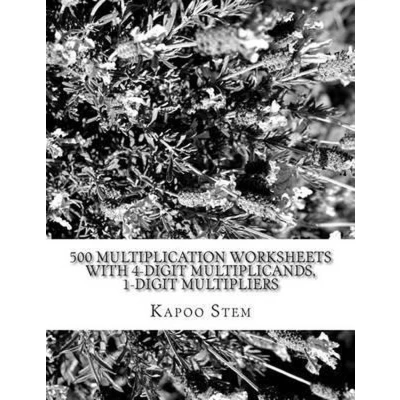 Afbeelding van 500 Days Math Multiplication Worksheets with 4 Digit Multiplicands, 1 Multipliers