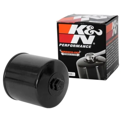 Image de K&amp;N Powersports Filtre à Huile Bloc 77x90mm compatible avec BMW (KN 163)