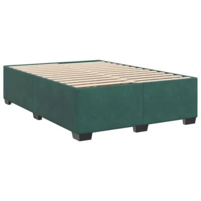 Afbeelding van vidaXL Bedframe fluweel donkergroen 140x200 cm