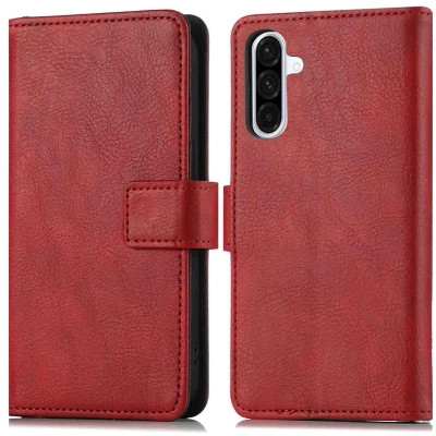 Afbeelding van imoshion Hoesje Geschikt voor Samsung Galaxy A36 Met Pasjeshouder Luxe Bookcase Rood