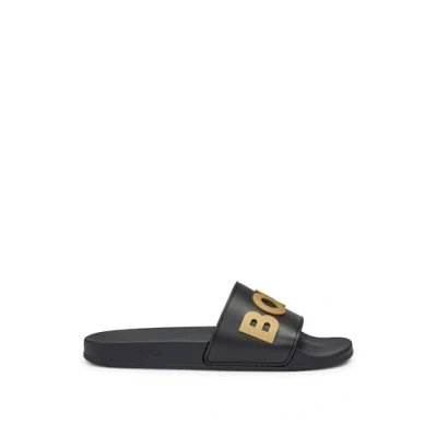Afbeelding van BOSS KIRK Unisex Badslippers, Maat: 47, Black one Pu