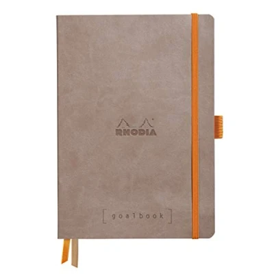Afbeelding van Rhodia Goalbook Dotted A5 Softcover Taupe [Wit Papier]