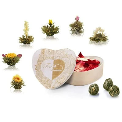 Afbeelding van Creano Theebloemenmix set &quot;Flower Tea&quot; 6 theeroosjes (witte thee)