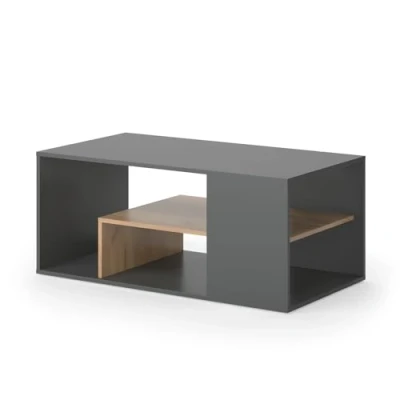 Afbeelding van Vicco EdgarSalontafel 110 x 59 cm Antraciet/gouden eik