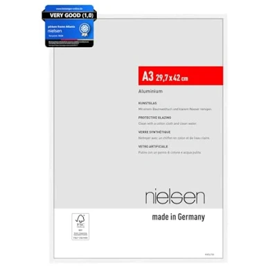 Afbeelding van nielsen Atlanta Aluminium lijst , 29,7 x 42 cm (A3), mat wit