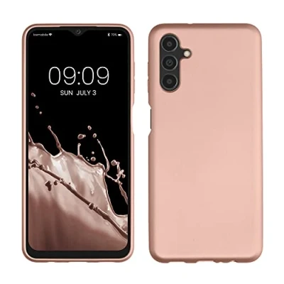 Afbeelding van kwmobile telefoonhoesje geschikt voor Samsung Galaxy A04s Hoesje smartphone Back cover in metallic roségoud