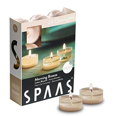 Afbeelding van SPAAS 24 Clearlights Geur, theelichten in transparante beker, ± 4,5 uur Morning Breeze