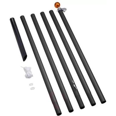 Afbeelding van Fairybell 700CM deelbare vlaggenmast aluminium Zwart