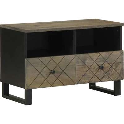 Afbeelding van vidaXL Tv meubel 70x33x46 cm massief mangohout zwart