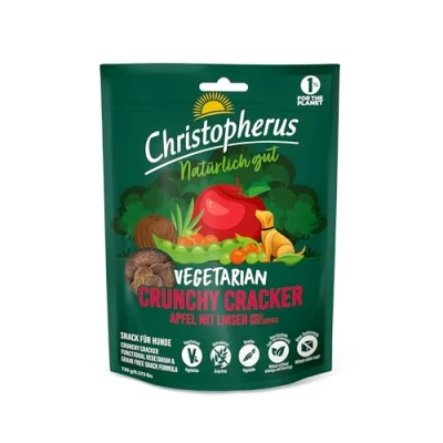 Afbeelding van Christopherus Dog Crunchy Snack 12x125g Apfel &amp; Linse