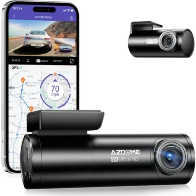 Afbeelding van AZDome M300S 4K 2CH Dual Wifi GPS dashcam voor auto en achter camera