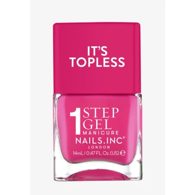 Afbeelding van Nails Inc Topless Oliviay (hot pink) Vernis à ongles gel Sans UV Manucure en 1 étape avec tenue jusqu&#039;à 8 jours Séchage rapide Végétalien &amp; 21 free Pour enfants et adultes base ni top