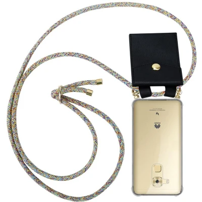 Afbeelding van Cadorabo Hoesje geschikt voor Huawei NOVA PLUS in REGENBOOG Silicone Mobiele telefoon ketting beschermhoes met gouden ringen, koordriem en afneembare etui