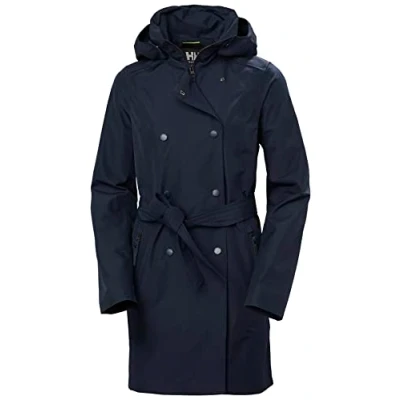 Afbeelding van Helly Hansen Welsey Trench Outdoorjas, Dames, Maat: Medium, Navy