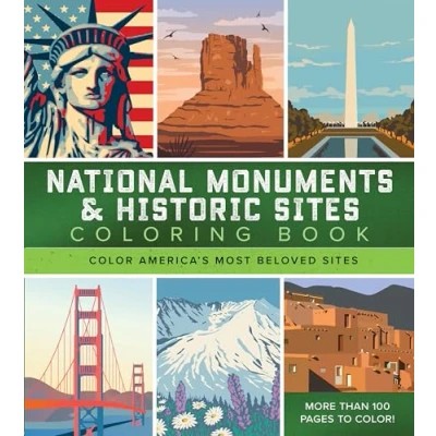 Afbeelding van Chartwell Coloring Books National Monuments &amp; Historic Sites Book