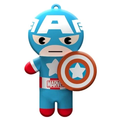 Afbeelding van Lip Smacker Marvel Collection, Captain America lippenbalsem voor kinderen, geurende met sleutelhanger, hydraterend en verfrissend, afzonderlijk verpakt