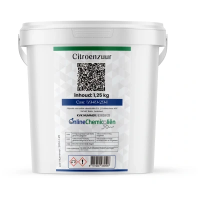 Afbeelding van Online chemicaliën Citroenzuur 1.25 Kilogram Hoge kwaliteit Citric Acid Allesreiniger &amp; Ontkalker kopen met korting