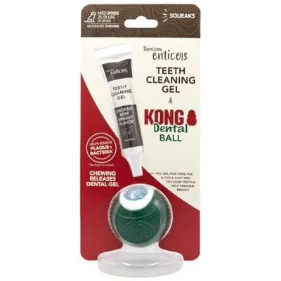Afbeelding van Tropiclean Enticers Dental Ball Kit Rund Gebitsverzorging Medium