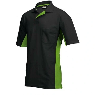 Image de TRICORP 202002 polo piqué noir citron vert 202002BLACKLIME5XL