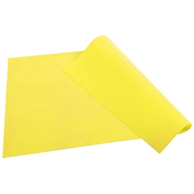 Afbeelding van Pro Nappe S340124I placemat van vlies, spunbond, scheurvast, waterafstotend en afwasbaar, formaat 30 x 40 cm, kleur: geel, gemaakt in Frankrijk, een doos met 100 sets