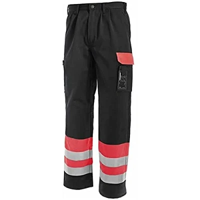 Afbeelding van Blaklader Werkbroek High Vis 1584 1860 Rood/Zwart D124