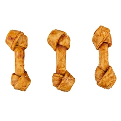 Afbeelding van Duvoplus Hondensnack Hond Chew! Kip &amp; Pindakaas Benen M 12cm 8pcs / 340g 8st