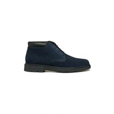 Afbeelding van Geox Spherica Veterboots, Heren, Maat: 41.5, Navy Leer/ synthetisch