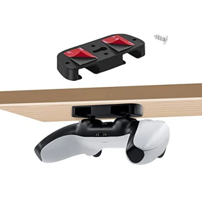 Afbeelding van Controllerhouder onder het bureau voor PS5, horizontale tafelhouder PS4, Game controller Under Desk Mount Holder PS4/PS5 accessoires