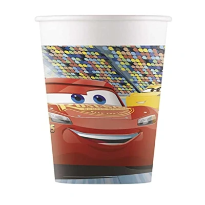 Afbeelding van Vegaoo 8 kartonnen Cars 3 bekers