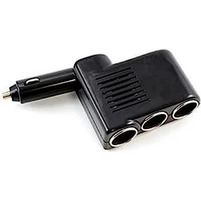 Afbeelding van Dunlop Auto 3 weg verdeelstekker aansteker ingang aansluiting zwart 12/24V 1 naar sockets accessoires