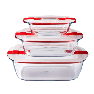 Afbeelding van Pyrex Cook &amp; Heat Voedelcontainer Rechthoek met Deksel 23 x 15cm
