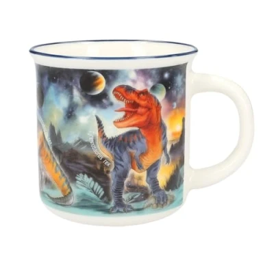 Afbeelding van Depesche 13071 dino World Galaxy mok met space design, porseleinen beker, inhoud ca. 250 ml