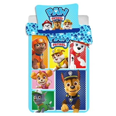 Afbeelding van Dekbedovertrek Paw Patrol Blue All Dogs 100x135+40x60 cm