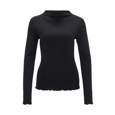 Afbeelding van OPUS Langarmshirt Soninchen Trui, Dames, Maat: 40, Black