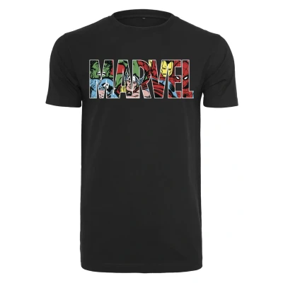 Afbeelding van Mister TEE Marvel LOGO Character Tshirt print, Heren, Maat: XXL, Black