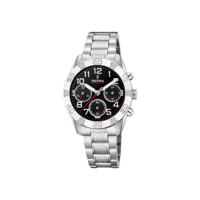 Afbeelding van Festina F20345/3 Junior Chronograaf Polshorloge Staal Zilverkleurig Ø 36mm