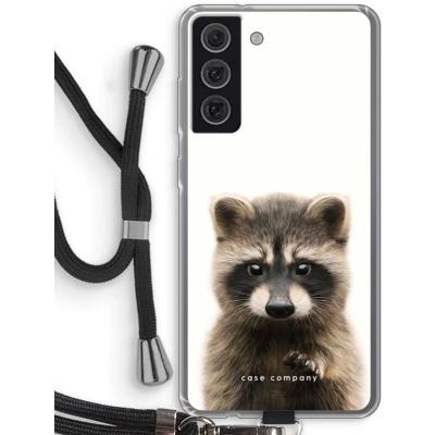 Afbeelding van hoesje met Koord geschikt voor Samsung Galaxy S21 FE Rocco Telefoonhoesje Zwart Bescherming aan alle Kanten en Over de Schermrand