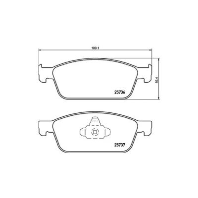 Afbeelding van MAGNETI MARELLI 363700424157 Remblokkenset Zonder slijtage waarschuwingscontact FORD: FOCUS 3, KUGA 2