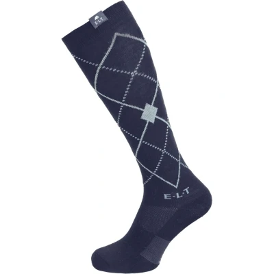 Afbeelding van ELT Rijsokken Argyle Diepblauw