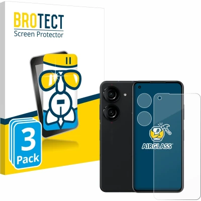 Afbeelding van BROTECT Screenprotector voor ASUS ZenFone 10 (Voor+Camera) Folie Beschermfolie Beschermglas transparant (3 Stuks)