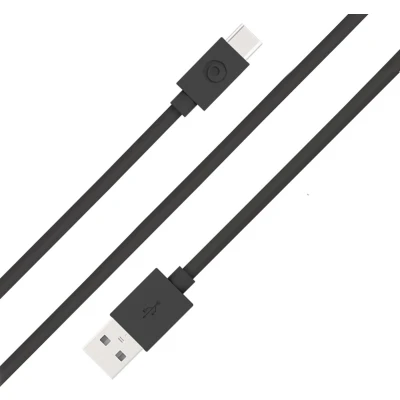 Afbeelding van Bigben Connected, USB A/USB C kabel 2m 3A, Zwart