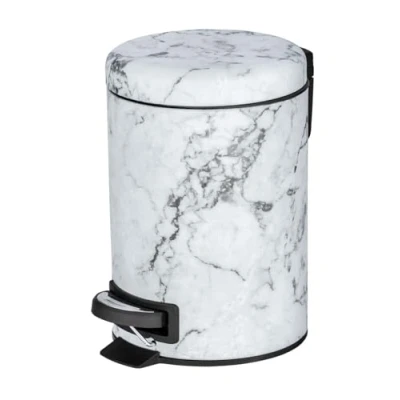 Afbeelding van WENKO Onyx cosmetica pedaalemmer, emmer met pedaalmechanisme, inhoud 3 liter, staal, 17 x 25 22,5 cm, meerkleurig