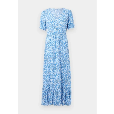 Afbeelding van ONLY Onlchianti LONG Dress Maxijurk, Dames, Maat: Medium, Marina/white