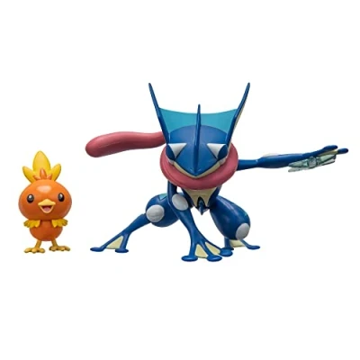 Afbeelding van Pokémon Set van 2 gevechtsfiguren Inclusief 11,4 cm grote Greninja en 5,1 Torchic figuren met accessoires Exclusief bij Amazon