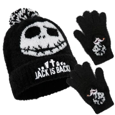 Afbeelding van Disney The Nightmare Before Christmas Winteraccessoireset voor jongens cadeaus jongens, zwart, één maat, zwart.